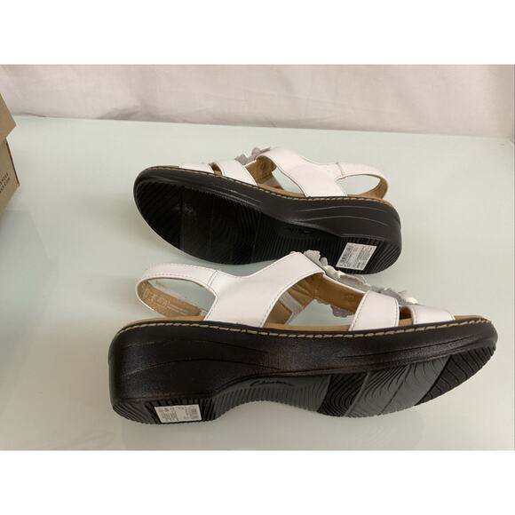 Clarks Women's Merliah Sheryl Leather Strappy Wedge Heels Shoes Size 8.5 D NIB - Picture 6 of 7